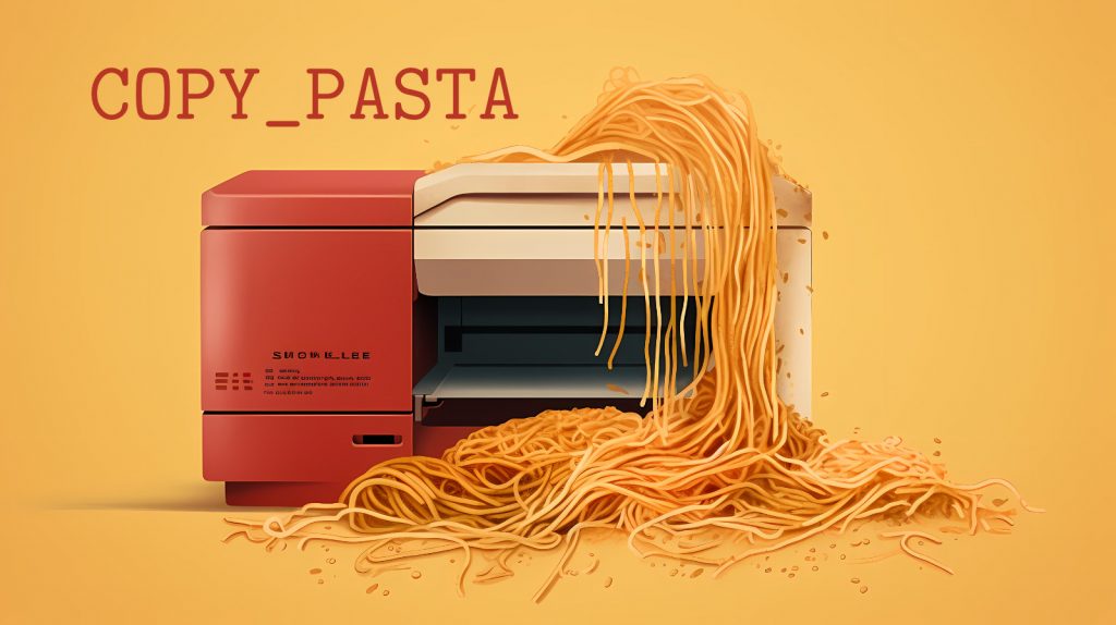 Copy Pasta – Ein Kopierer, der Spaghetti ausspuckt