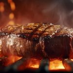 Steak auf heißem Rost